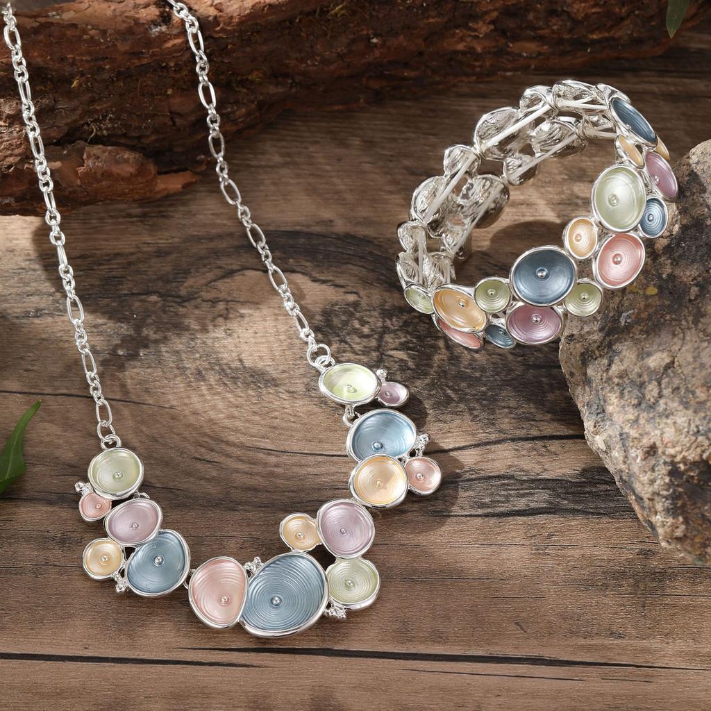 Эмалевый цвет полый геометрический цветок длинная подвеска, женская подвеска-ожерелье в форме сердца с высоким чувством универсальности