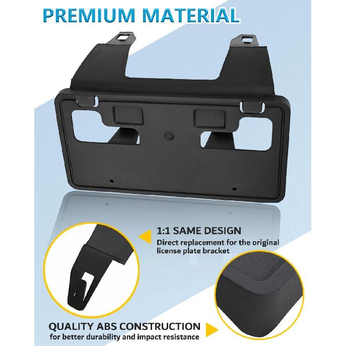 Рамка для переднего номерного знака для Ford F250 F350 F450 F550 Super Duty 2024 2025 2026 Без сверления Держатель переднего бампера для номерного знака Крепежный кронштейн Крышка
