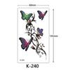 English Letter & Flower Butterfly Tattoo Stickers - Waterproof & Sketch Line Design