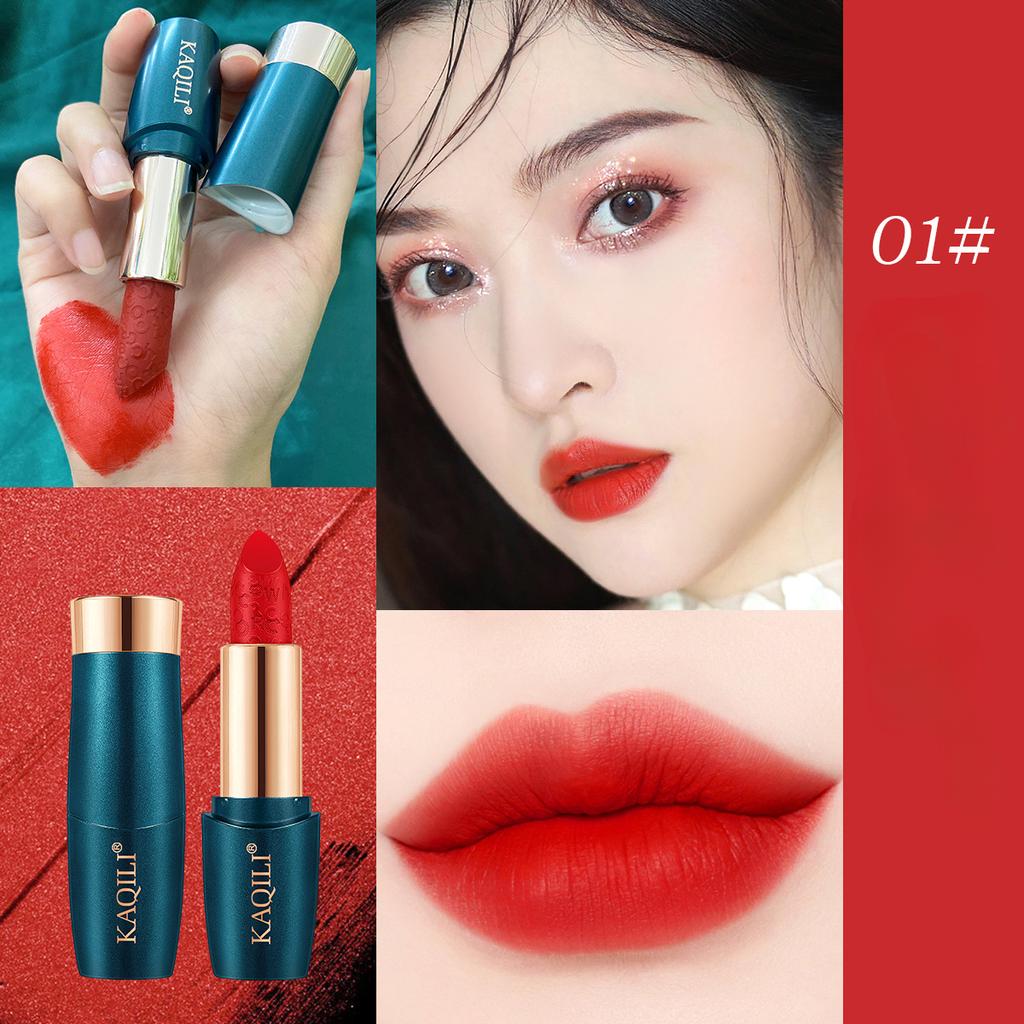 Новая шелковая, гладкая и увлажняющая губная помада, бархатная матовая, не высыхающая, отбеливающая, морковного цвета