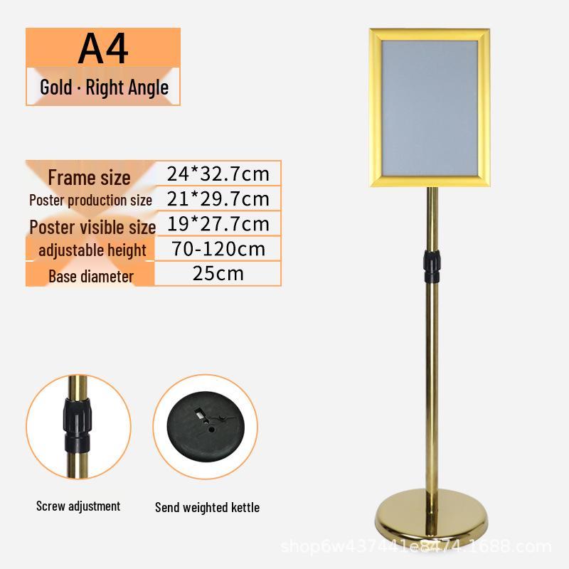 Stainless Steel Vertical Advertising Standee Display Stand for Hotels