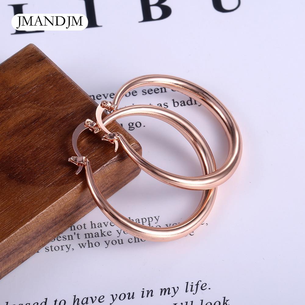 Exaggerated Dia. 33mm Gold Silver Color Hoop Dangle Earrings Cocktail Party Punk Jewelry 1 Pair