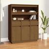 818218 vidaXL Highboard Honey Brown 89x40x116.5 Cm Solid Pine Wood