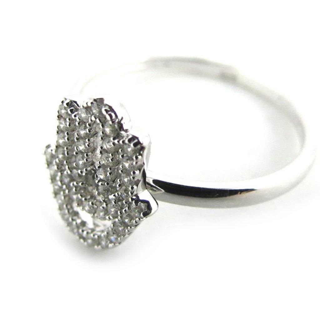 Серебряное кольцо 'Фатьма' белое