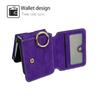 For Samsung Galaxy Z Flip7 5G Case Card Holder Ring Holder Kickstand PU+PC Phone Cover with Chain