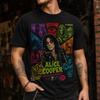 Хоррор-футболка Alice Cooper, Футболка «Добро пожаловать в мой кошмар», Винтажная рок-футболка с принтом, Ретро-футболка с хоррор-графикой VHS, Печать DTF