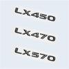 Глянцевые черные 3D буквы ABS номер LX450 LX470 LX570 эмблема для багажника автомобиля логотип наклейка значок аксессуары(LX570)