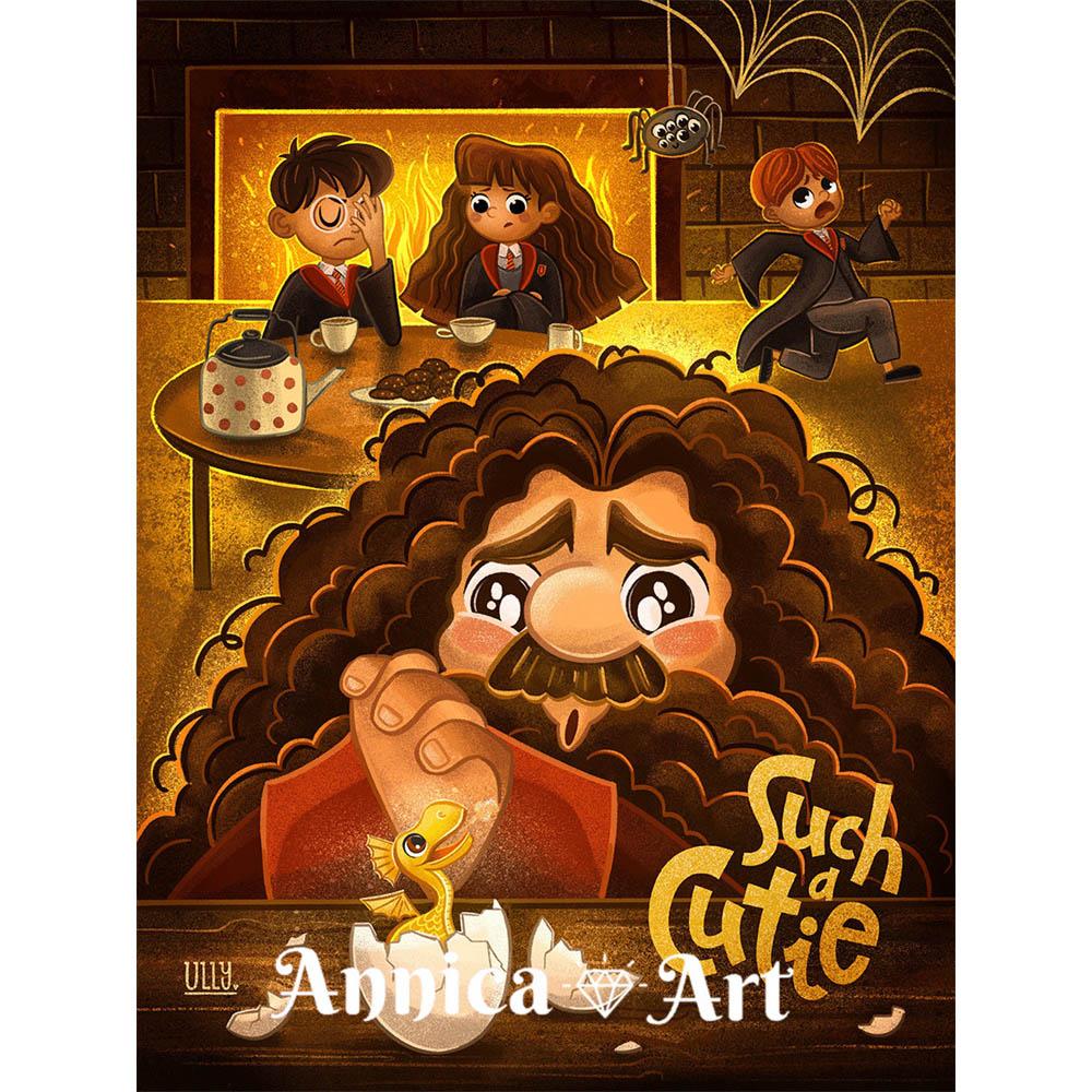 Harry Potter Cartoon Mosaic Art Stitch 5d Diamond Painting Magic School Canvas Creation Puzzle Artificial New 2026 Couples