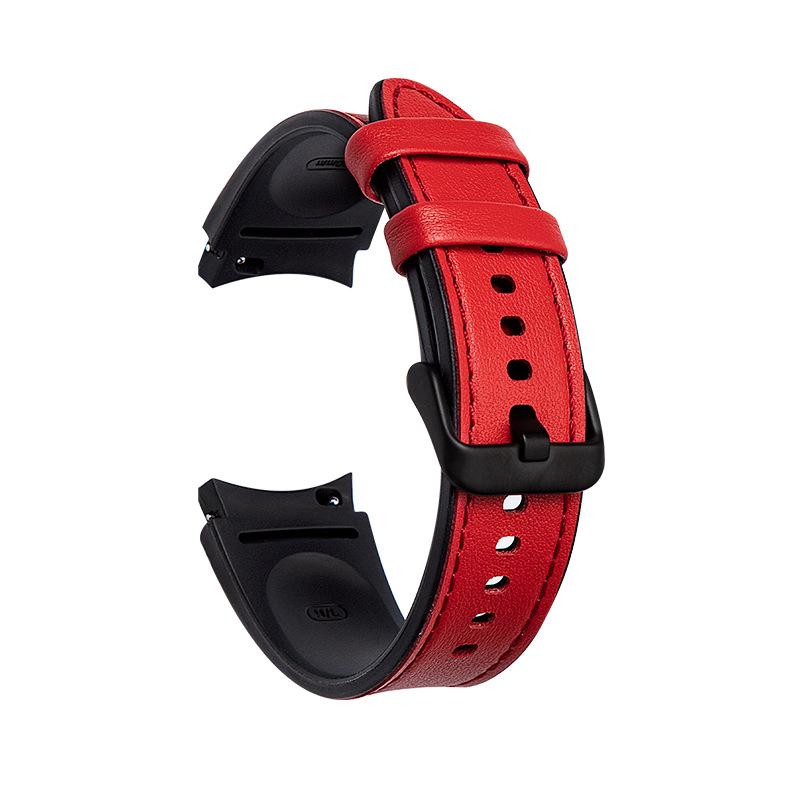 Silicone Leather Strap for Samsung Galaxy Watch 7/6/5/4 Watch Classic Smart Watch Bands