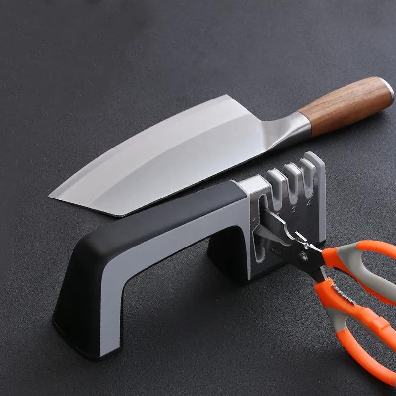 Быстрая точилка Удобная и быстрая в использовании Новая точилка для ножей 4 в 1, Уход за кухонными ножами, Затачивает тупые лезвия