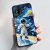 Casing For TCL 403 405 406 406s 408 T506D Case Aesthetic Fashion Cute Cat Astronaut Black Matte Soft Silicon Protect Cover Shell