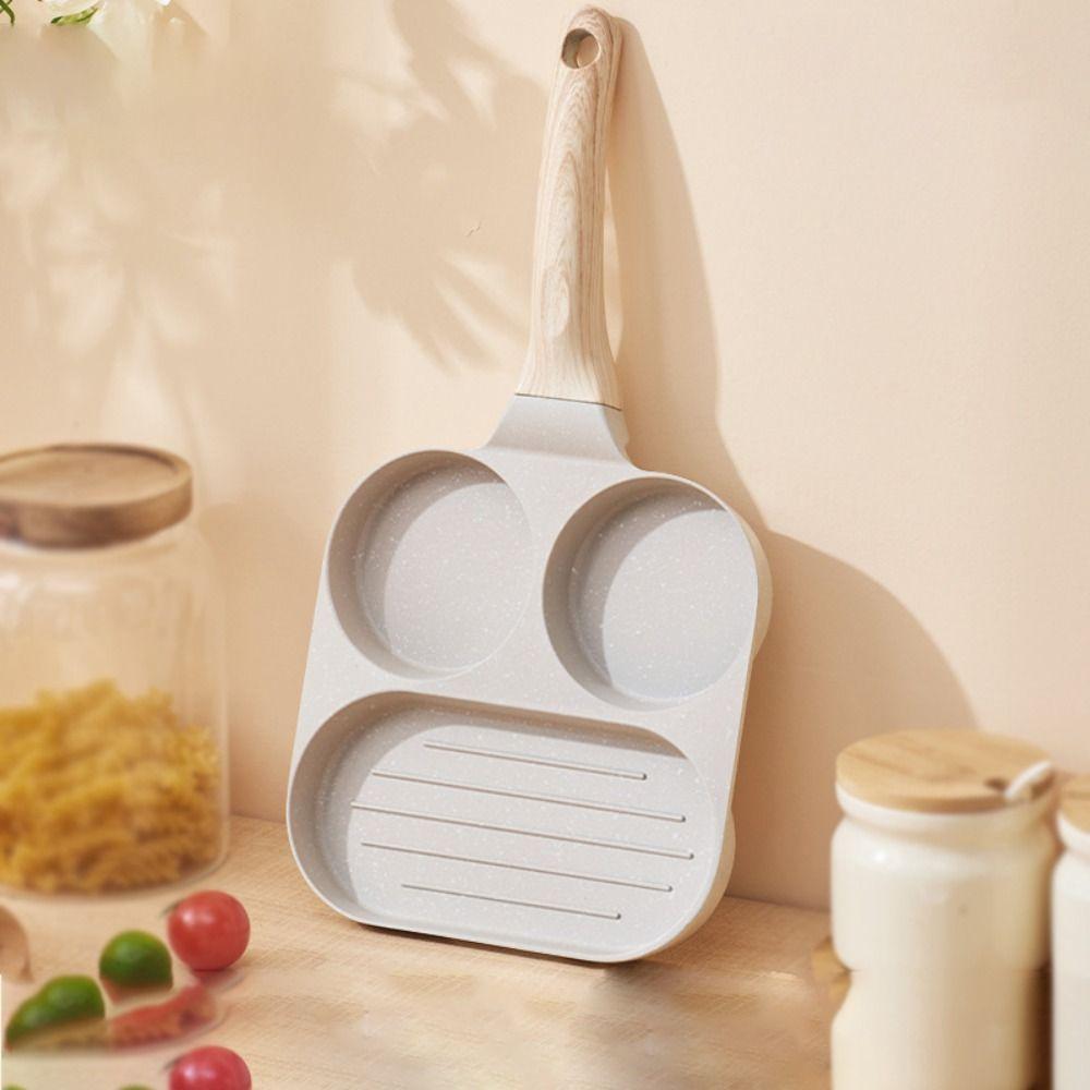 Антипригарная сковорода для жарки яиц, сковорода для яиц с четырьмя секциями, сковорода для бургеров, шведские блины