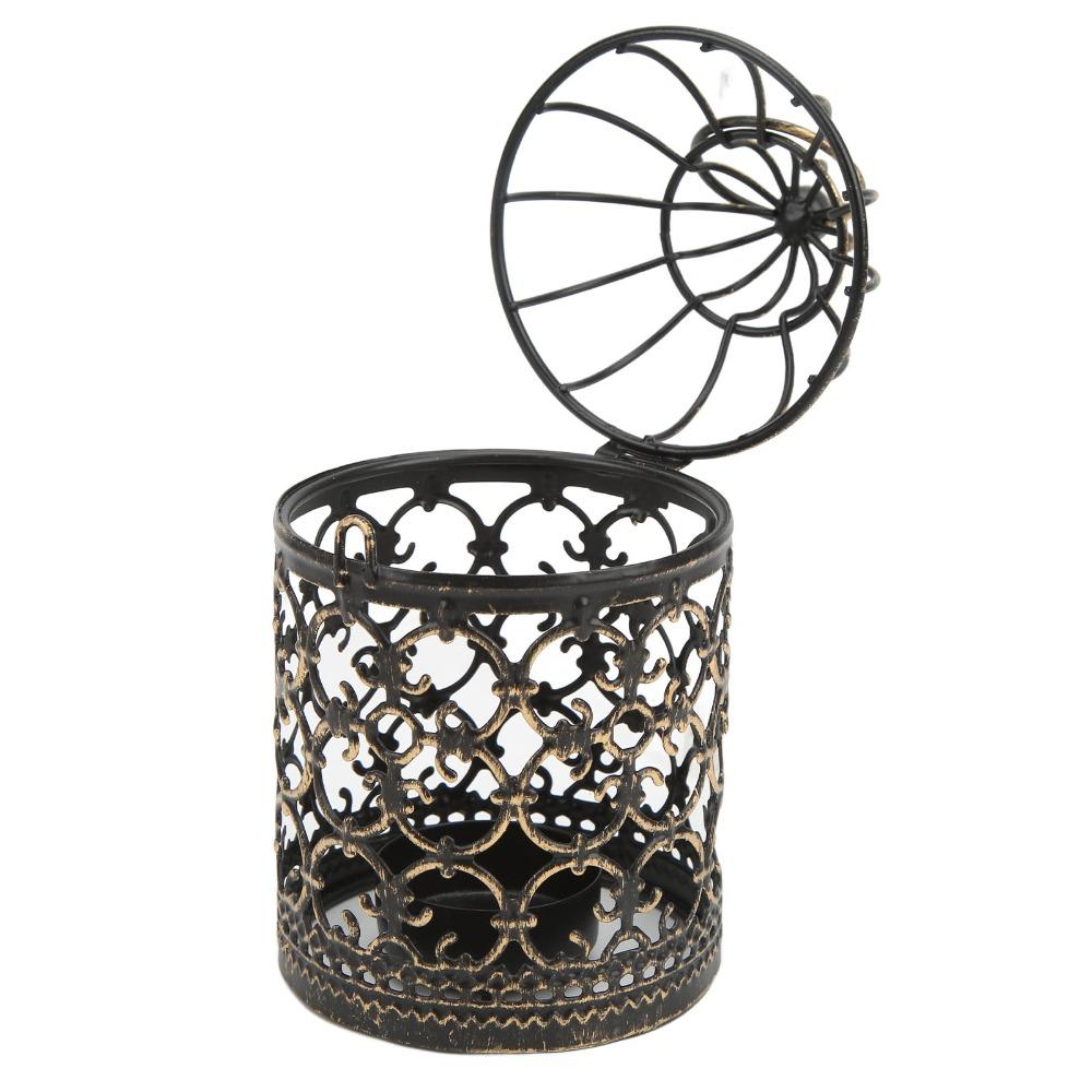 Brush Gold Vintage Candle Holder European Retro Hanging Candle Lantern Party Ambience