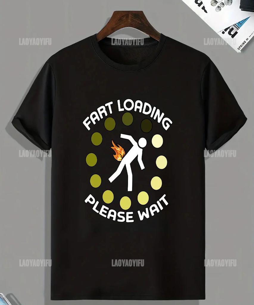 Humor Warning Fart Now Loading Please Stand Back Graphic T-shirt Woman Casual O-neck Loose Tees for Summer Vintage Tops