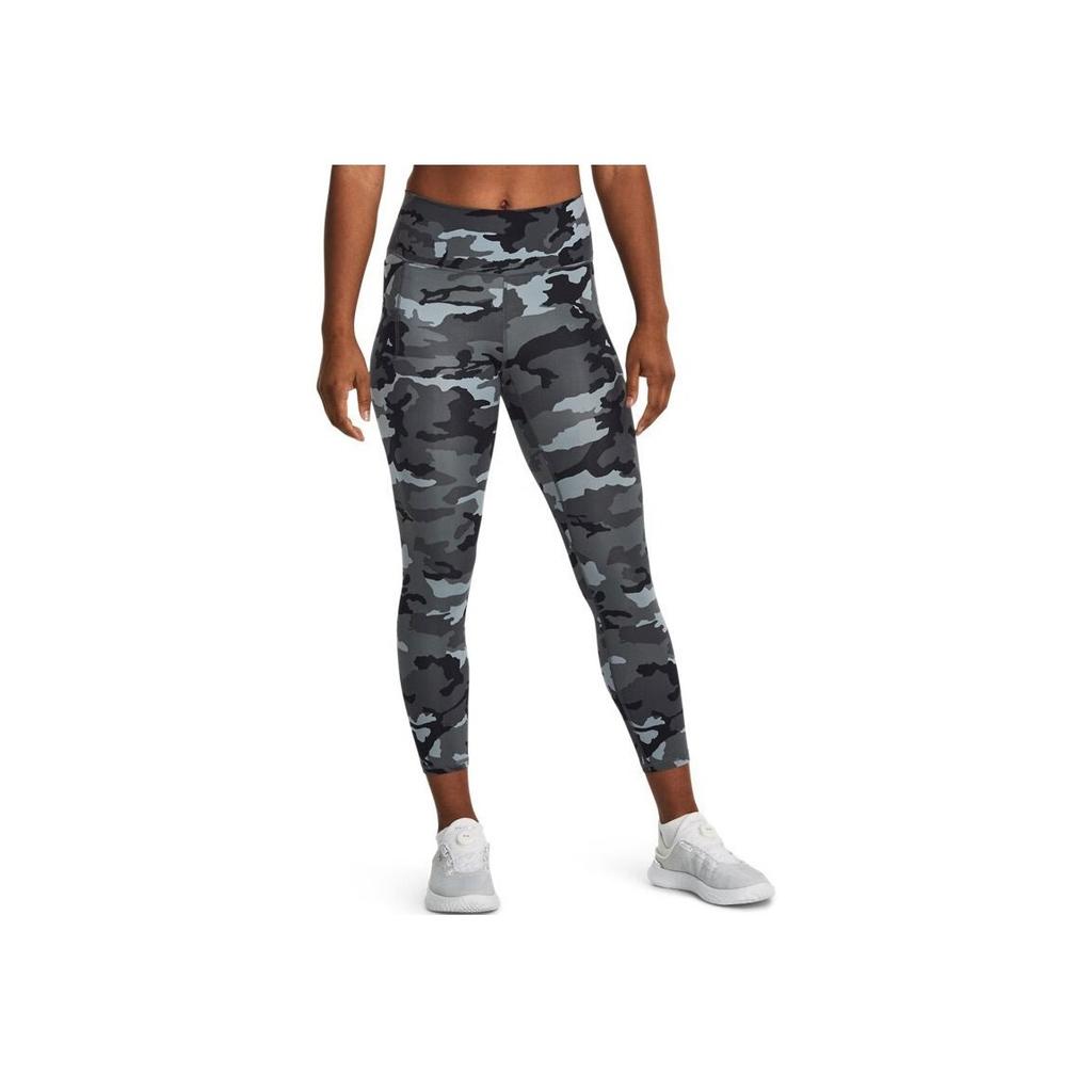 Under Armour Тренировочные обтягивающие спортивные штаны Meridian Camouflage Nine-Point, женские, синие 1379164-465