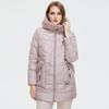 Winter Women Mid-Length Coat Fur Collar Down Jacket Parka Hooded Fashion Outwear