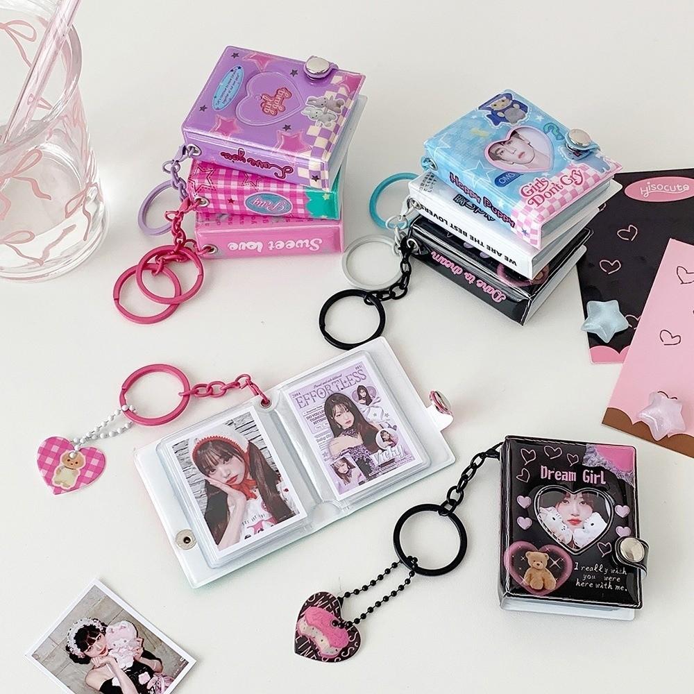 Y2K Mini Photo Album Keychain Idol Card Organizer New Card Holder