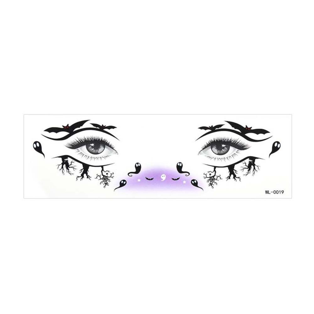 Spider Web Halloween Face Temporary Tattoo Waterproof Body Art Scar Stickers Kids Adult Make Up