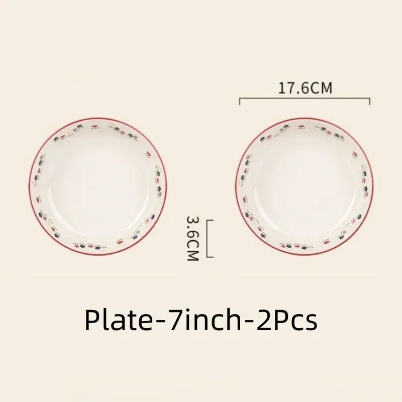 Керамическая посуда Пасторальный стиль Миска для риса и супа Миска для фруктового салата Блюдо Тарелка для пасты и десерта Столовая посуда Украшение стола