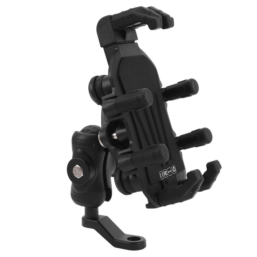 Мотоциклетное крепление для телефона с предохранительным замком, амортизацией, вращением на 360 градусов, регулируемый держатель для телефона на зеркало заднего вида