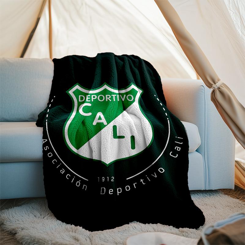 Deportivo Cali LOGO printed blanket—lightweight,soft,warm;versatile blanket all seasons—perfect as &air-conditioning throw,nap blanket
