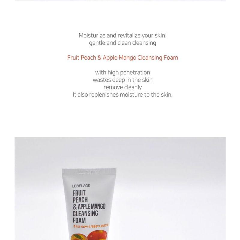 LEBELAGE - Fruit Peach & Apple Mango Cleansing Foam