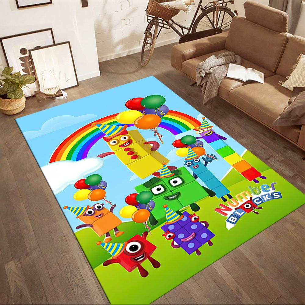 Numberblocks Floor Rug Office Rug Suitable for Hallway Decorate room Playrooms Kitchen Antislip Carpet Anime Office Decor