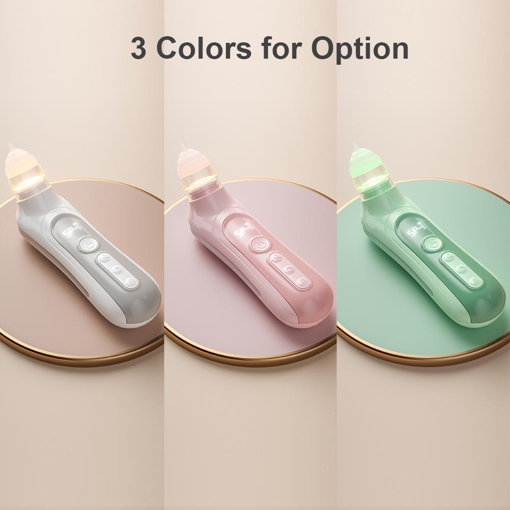 Электрический детский назальный аспиратор, автоматический очиститель носовой присоски для младенцев, 5 уровней всасывания, низкий уровень шума