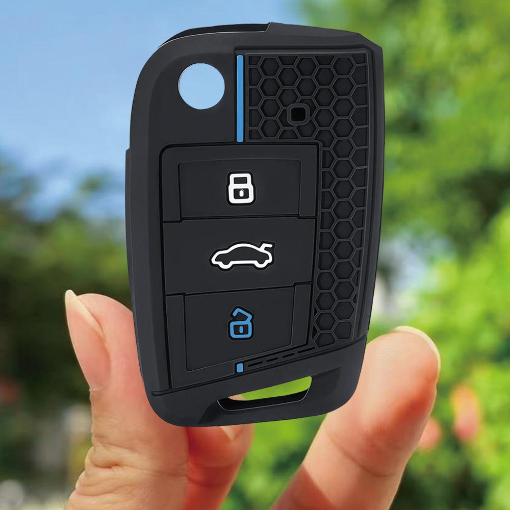 Чехол для ключей для VW Golf 7 GTI POLO T-Cross T-Roc Touran Tiguan Skoda Octavia Rapid kodiaq Fabia Seat Ibiza leon Ateca Arona