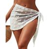 Women's Sexy Seaside Holiday Beach Sunwear Strappy Half-body Skirt Tie Split Sexy Short Skirt