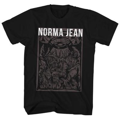НОВАЯ черная футболка из плотного хлопка с принтом группы Norma Jean, мужская, полный размер AG691