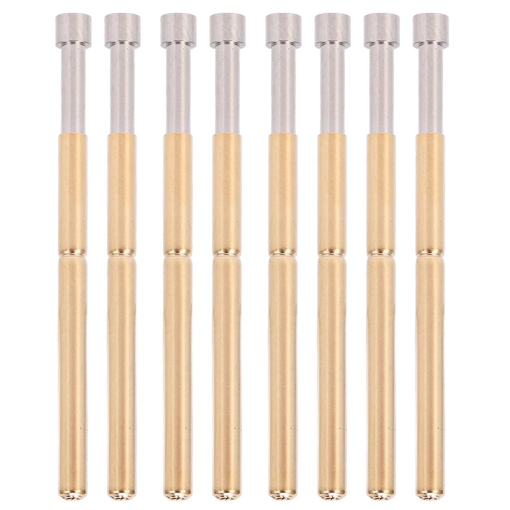 100pcs Spring Test Pogo Pin Concave Head Type Brass Material 2.02mm 0.1in Tube Diameter 33.35mm 1.3in PCB Testing Pins