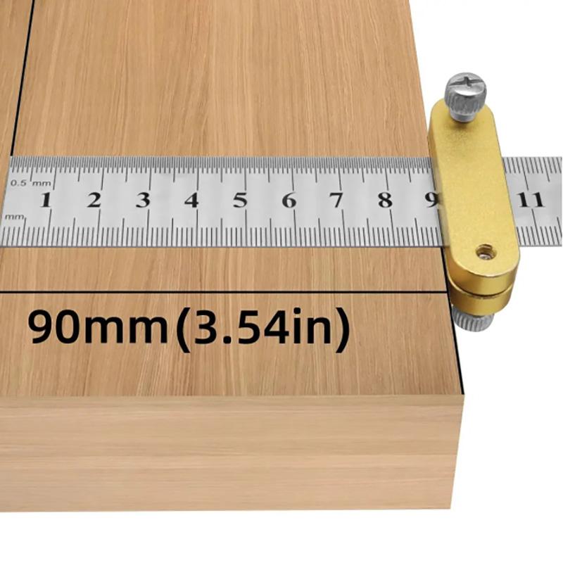 Стальная линейка, блок позиционирования, угол, разметочный линейный калибр для локатора линейки, деревообрабатывающие измерительные инструменты для разметки