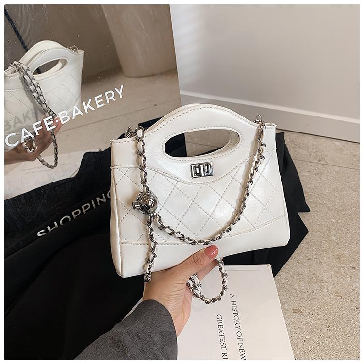 Сумки через плечо из искусственной кожи с цепочкой для женщин, универсальные гламурные сумки через плечо, прочные сумки, модная сумка