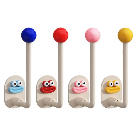 4 шт. самоклеящиеся настенные крючки прочные несущие креативные формы легко устанавливаются настенные вешалки для полотенец без перфорации