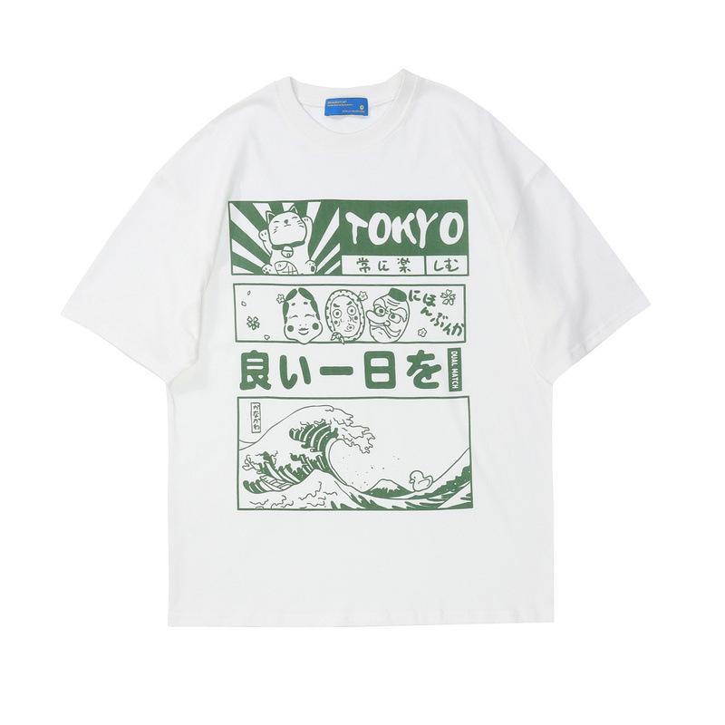 Уличная одежда Футболки Y2k Одежда Футболка в японском стиле Женский топ с коротким рукавом Женские наряды Одежда Харадзюку Кавайные милые футболки