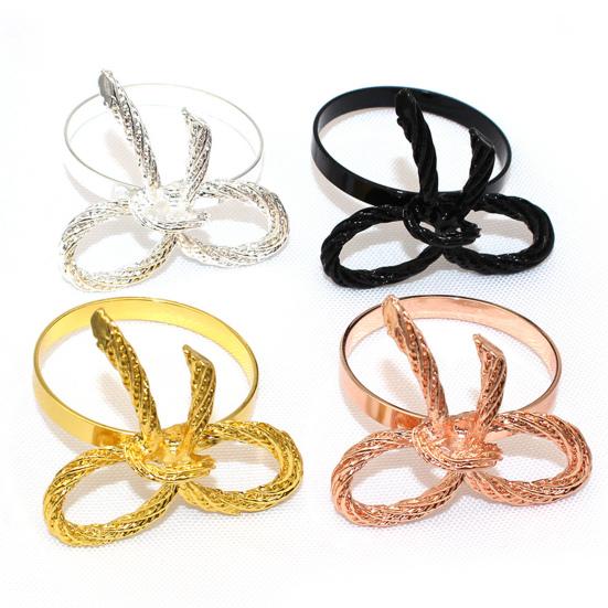 6Pcs Wedding Party Napkin Rings Vibrant Color Metal Napkin Buckles Dining Table
