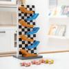 Обучающая игра на рампе с 3 деревянными машинками Монтессори