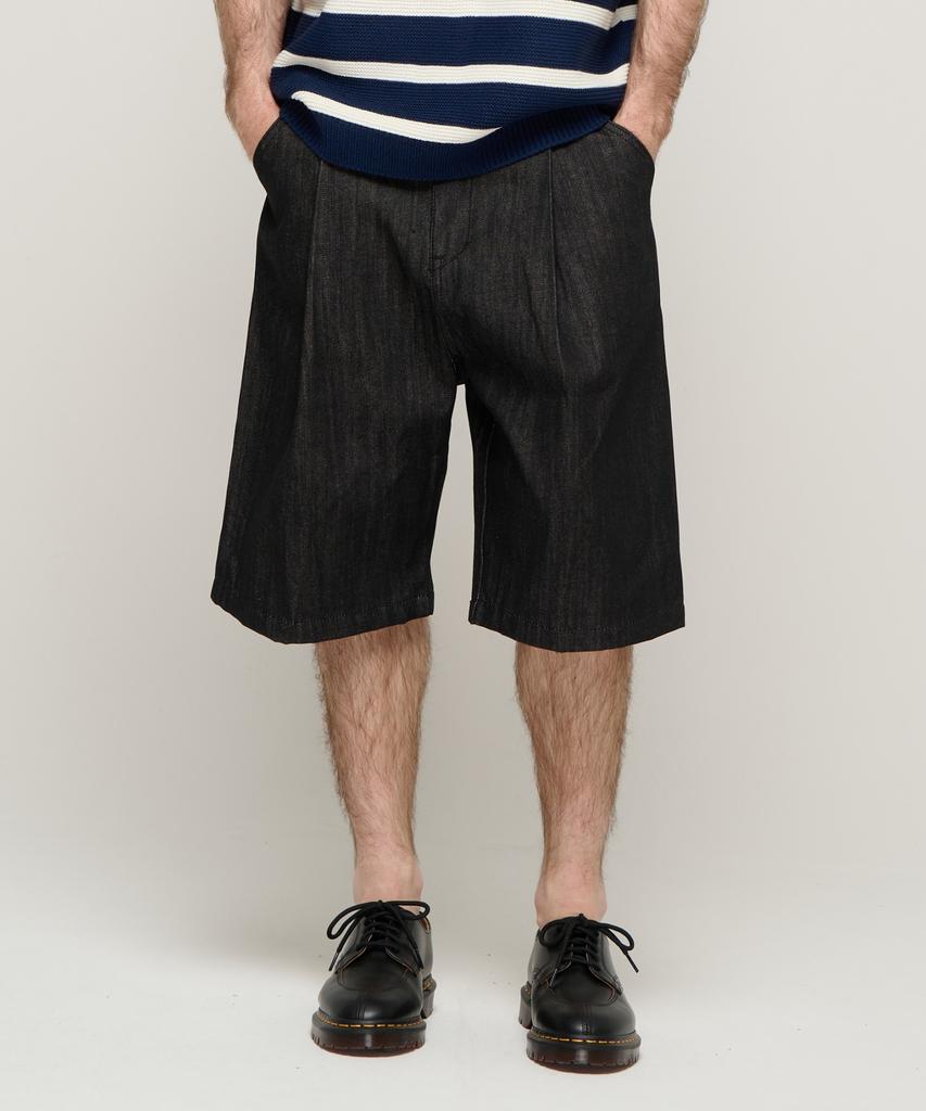 Джинсовые шорты CARGOBROS Raw Denim (черный)