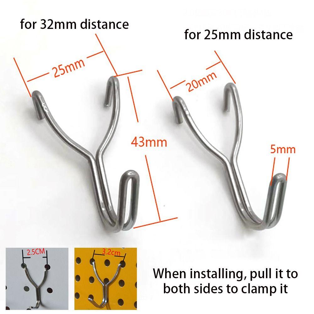 10 шт. Крепеж для оборудования Подвесная доска Отверстие Крюк Гараж Мастерская Стеллаж для хранения Настенная перфорированная панель Крюк для пластины