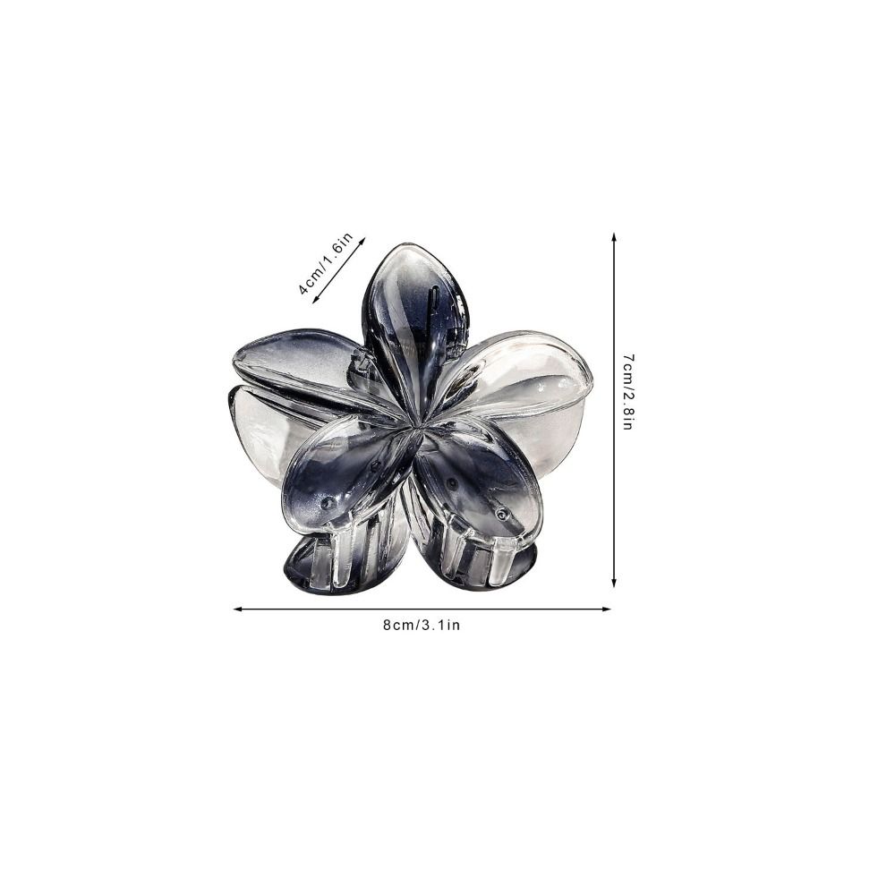 Градиент цвета в форме цветка, зажимы для когтей, прозрачная заколка для хвоста, большой зажим для волос с цветком, женские