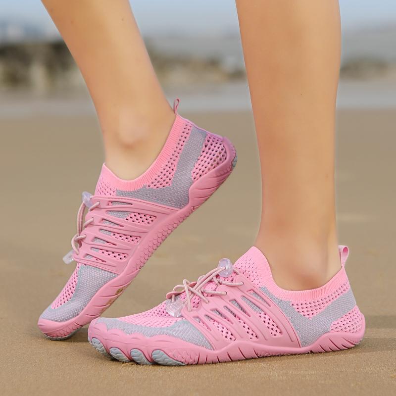 Унисекс босиком водная обувь Мужская обувь с пятью пальцами Aqua Женские дренажные пляжные спортивные сандалии для плавания Быстросохнущие кроссовки для дайвинга и пешего туризма Обувь для фитнеса