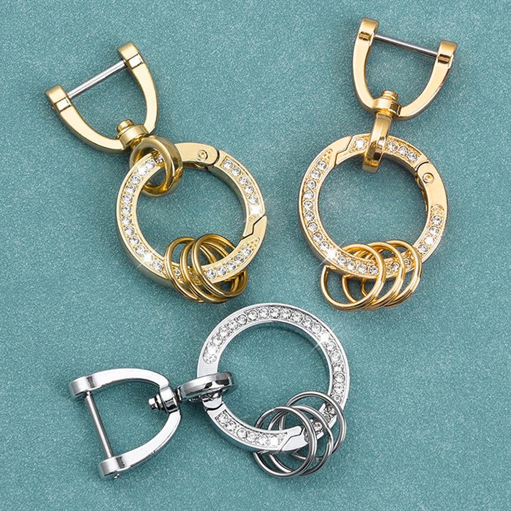 Брелок для ключей, сумка, рюкзак, брелок, застежка, портативный, уличный, со стразами, автомобильный брелок, съемная петля, держатель для хранения