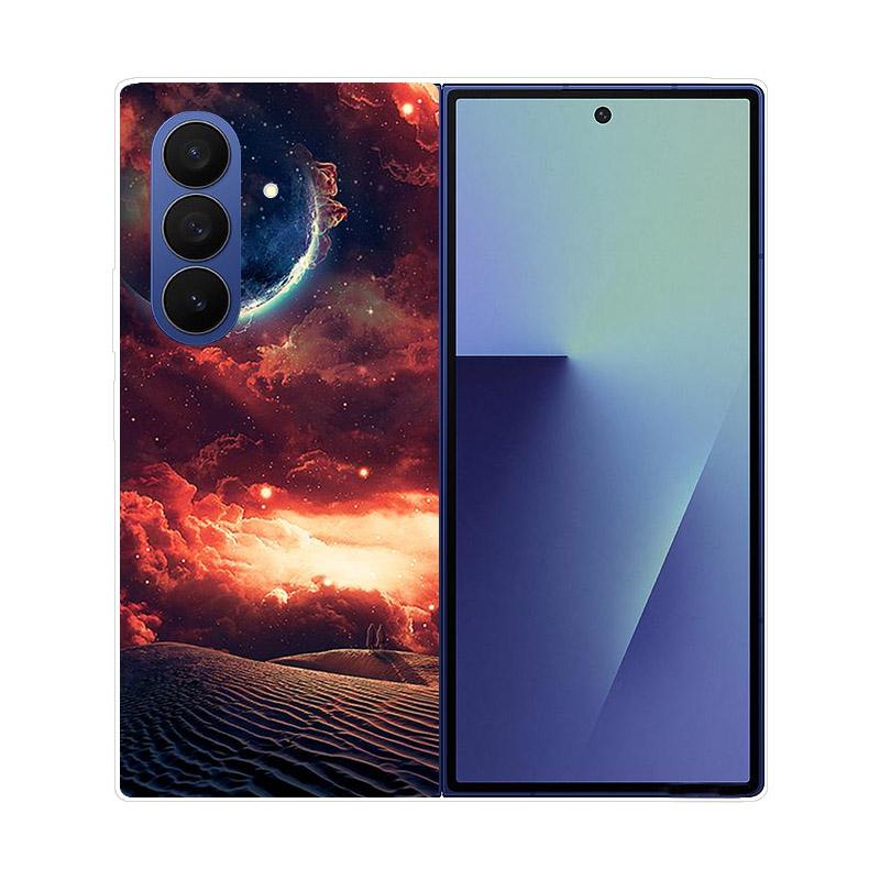 Прозрачный складной чехол для телефона Samsung Galaxy Z Fold 6 7 Прозрачная ударопрочная жесткая крышка из ПК для Samsung Z Fold7 Fold6 Чехол Capa