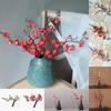 Artificial Flower Cherry Red Artificial Plant Plum Blossom Silk Flower Small Winter Plum