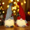 Lighted Christmas Gnome Small Light Up Plush Santa Elf with Knitted Hat Stuffed Swedish Tomte Toy for Winter Tabletop Fireplace Decor