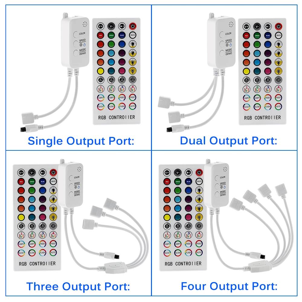 Музыкальный RGB светодиодный контроллер DC5-24V Bluetooth управление 40 клавиш 16 миллионов цветов с режимом таймера для 5050 2835 полосы