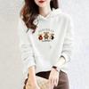 Women's 2024 Retro Letter Print Sweatshirt - Spring/Autumn Loose Fit Long Sleeve Top