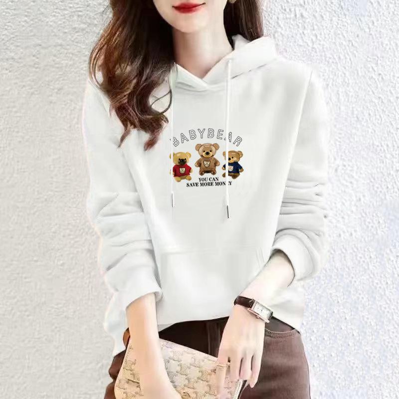 Women's 2024 Retro Letter Print Sweatshirt - Spring/Autumn Loose Fit Long Sleeve Top