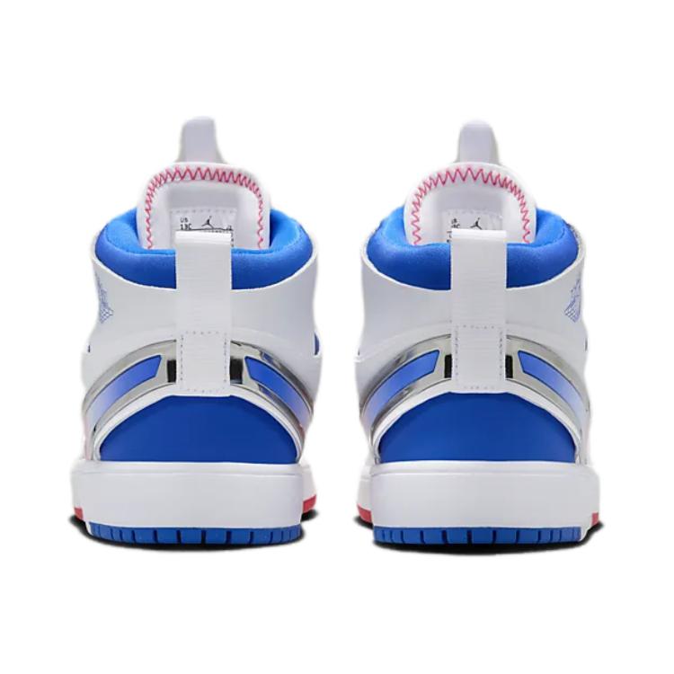 Air Jordan 1 Mid RM EasyOn PS White Racer Blue Red Kids Sneakers Siren-Red FQ1282-100